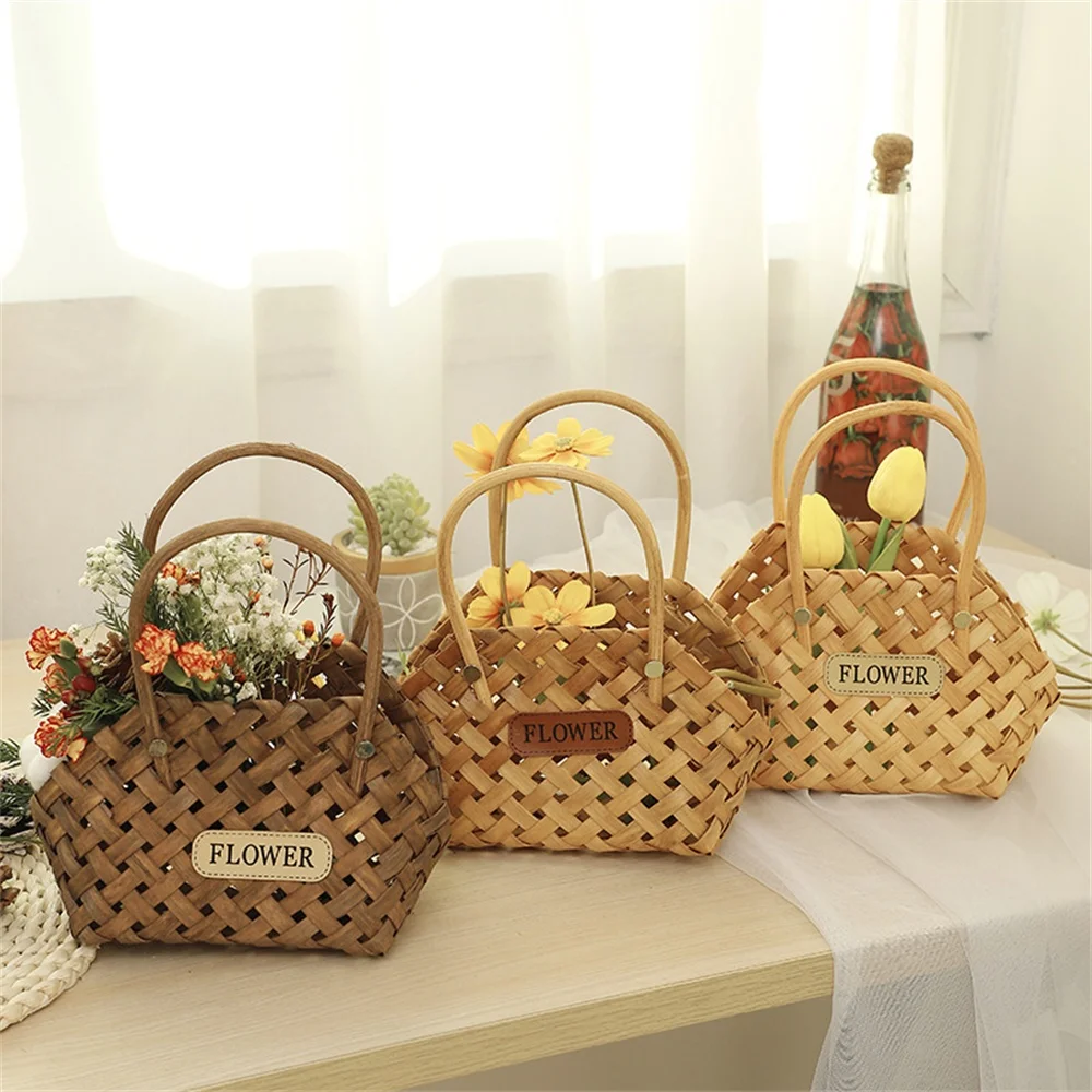 Girl Basket Wicker Baskets Basket Wicker Or Bamboo Baskets Cachepot For Flowers Bamboo Basket Decorative Flower Baskets