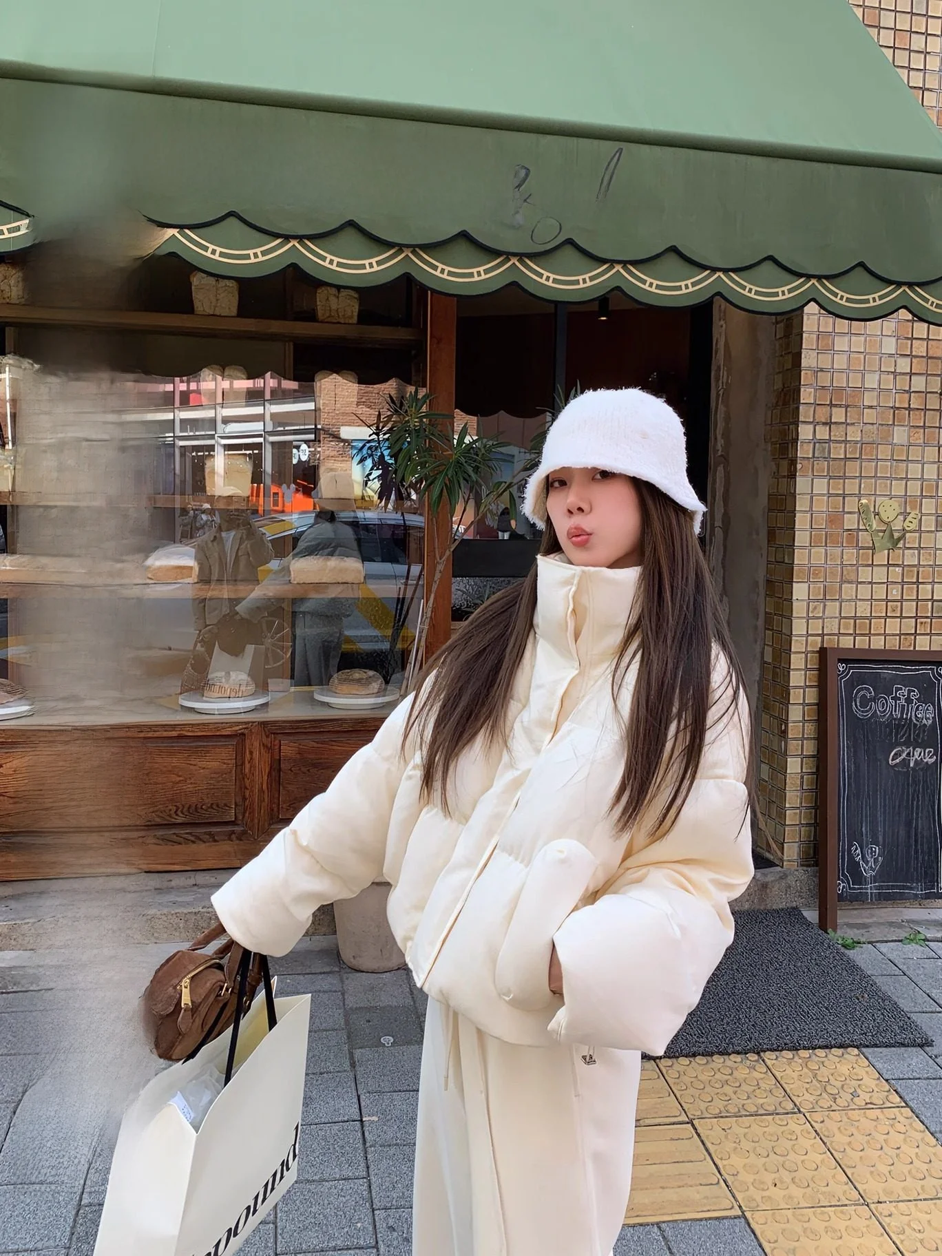 

Aeronline Dual-Color Puffer Jaet Stand Collar Windproof Warm Bread Sle Du down Coat ort Length Commute Faion