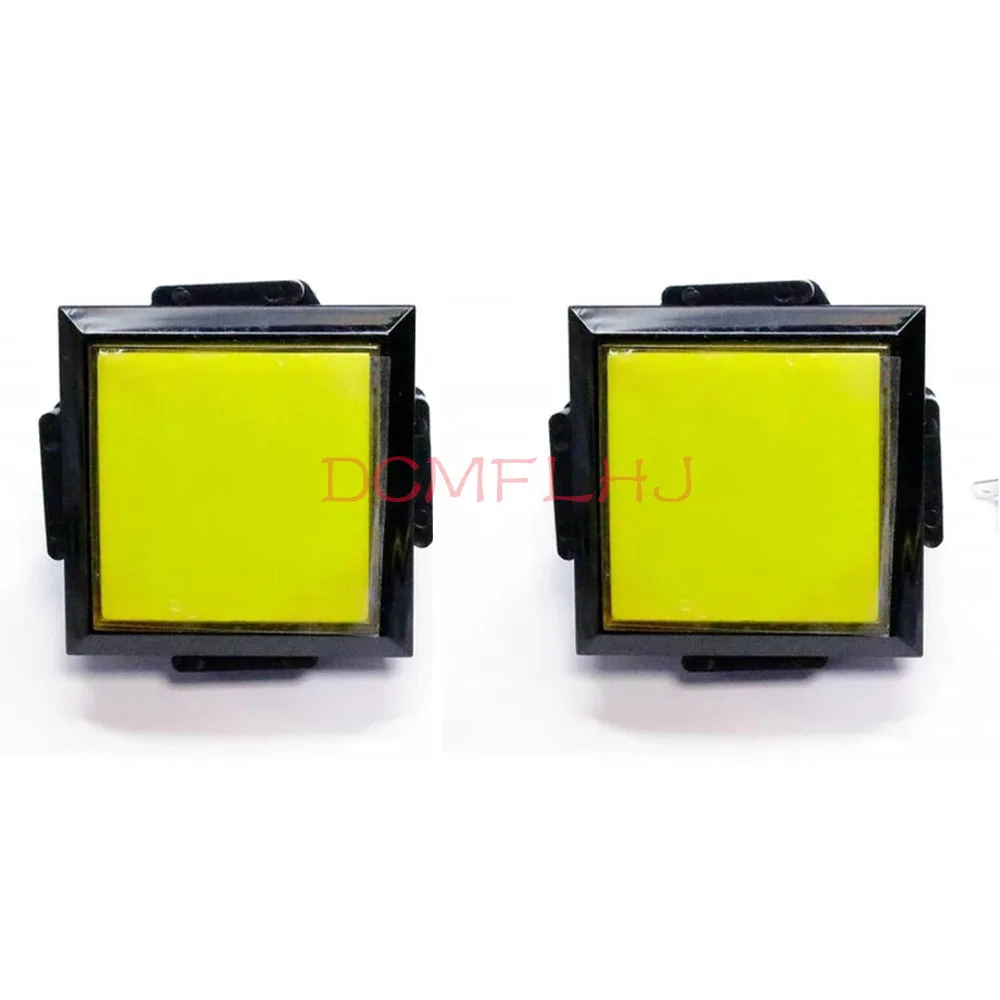 60mm Square 12V LED Illuminated Push Button, Arcade/Pinball/Slot Vending Machine DIY Parts, For Mexico