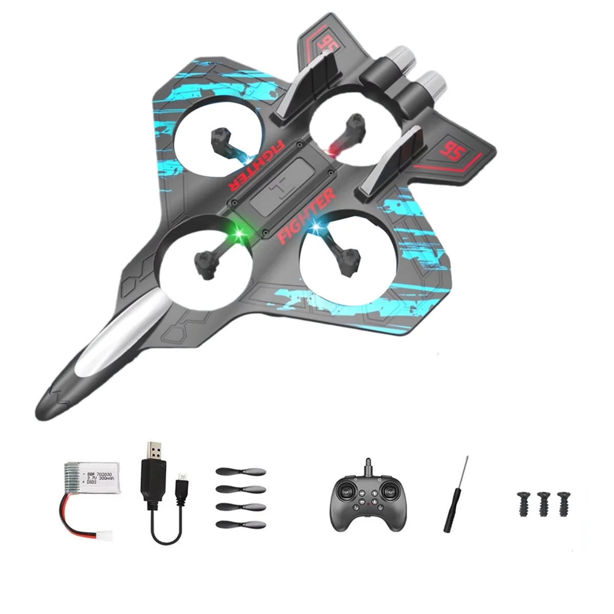 

N18R RC Plane 2.4G Remote Control Aircraft Six EPP Foam with LED Indoor and Outdoor Simple Flying Toy Kids Gift Blue