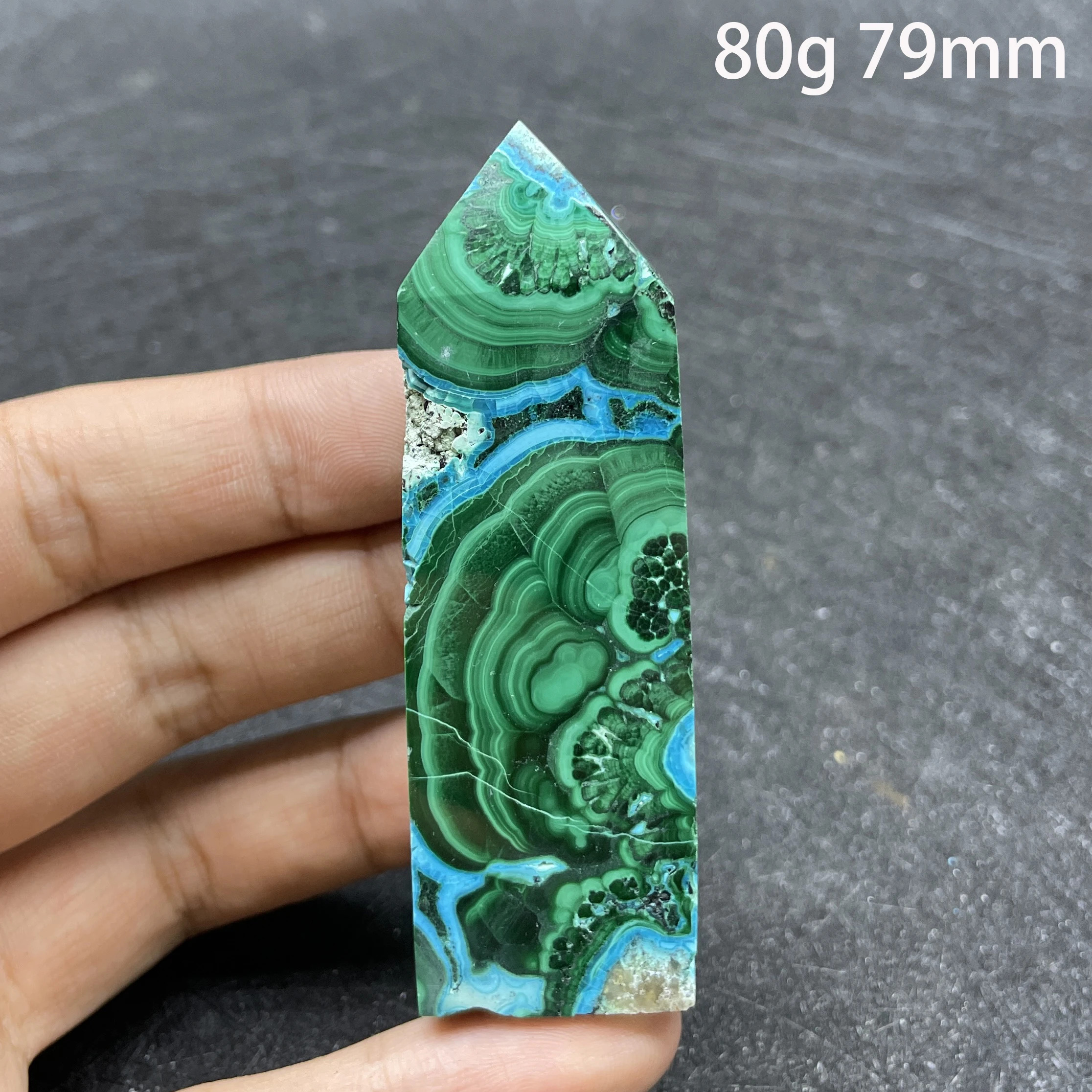 Natural Malachite Stone Chrysocolla Crystal Tower Home Decoration Rock Quartz Wand Point Polished Obelisk Healing Gift