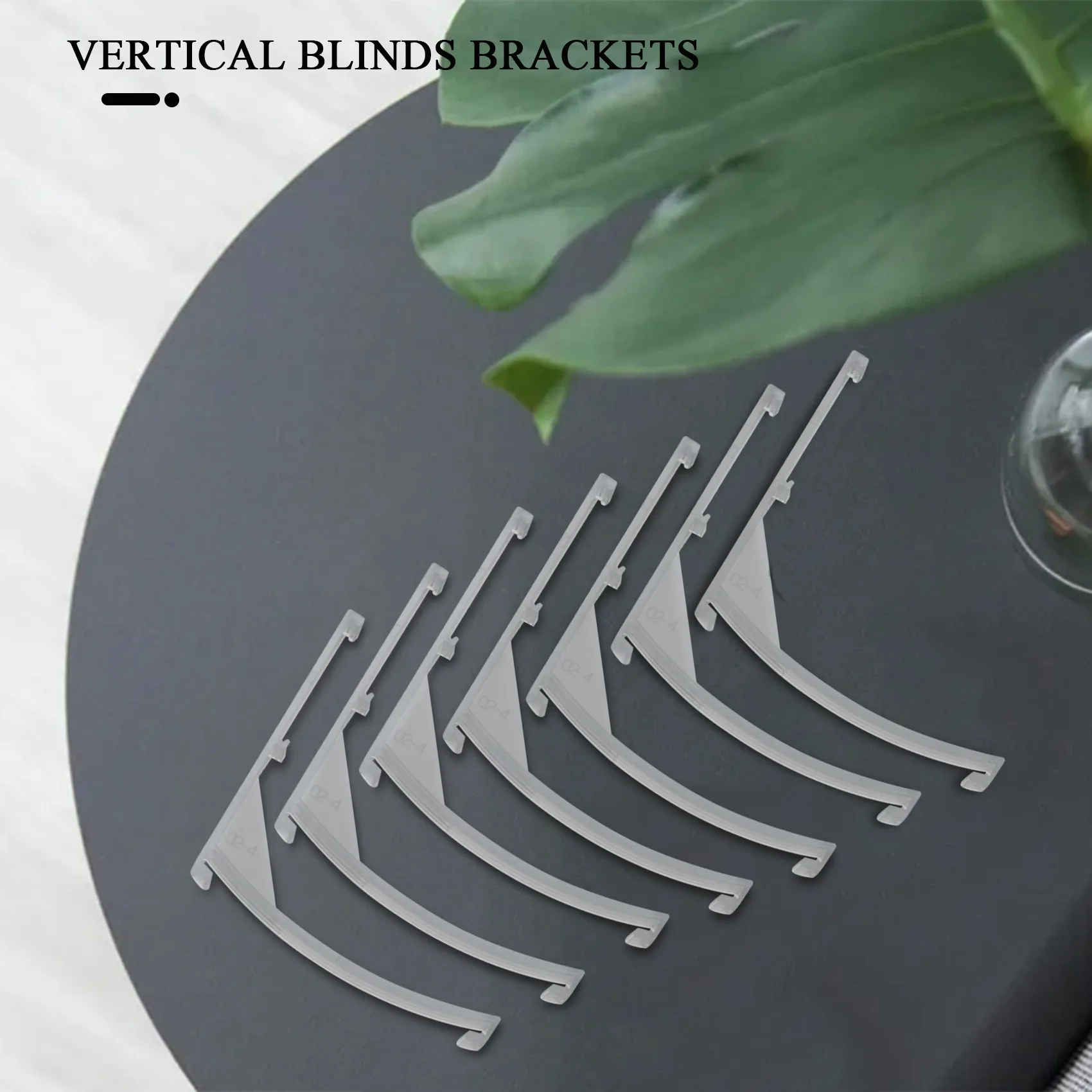 A67P-Valance Clips Plastic Vertical Blinds Brackets 3.5 Inch Vertical Blinds Clear For Blinds Parts Accessory Components
