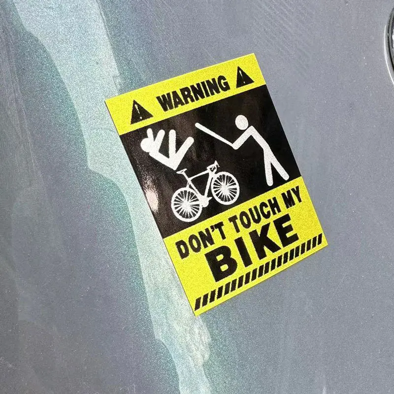 Bike Sticker Don\'t Touch My Bike Sticker Road Bike Mountain Bike Frame Sticker Decorative Bike Sticker