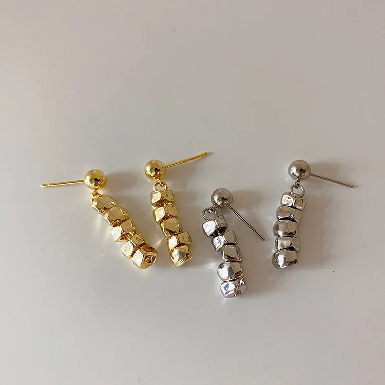 

925 Sterling Silver Metal Square Dangle Earrings for Women Fashion Elegant Geometric Tassel Earrings Simple Jewelry Party Gifts