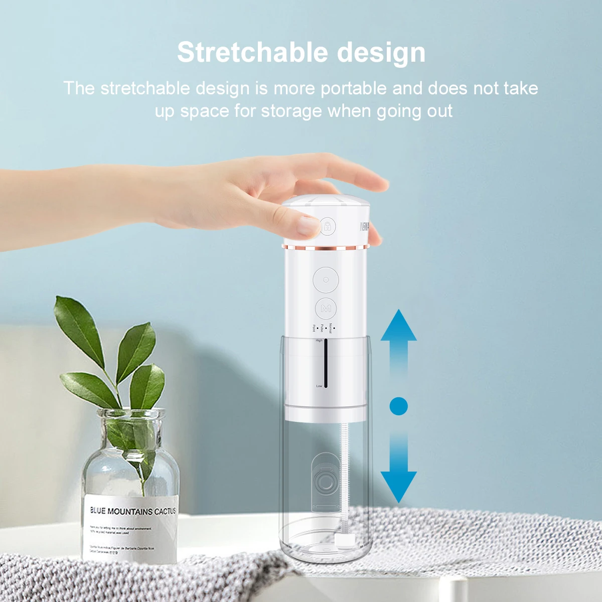 INSMART Water Flosser Pick Portabl Oral Irrigator Waterproof Teeth Flosser Tooth Dental Cleaner Jet Floss with Travel Bag