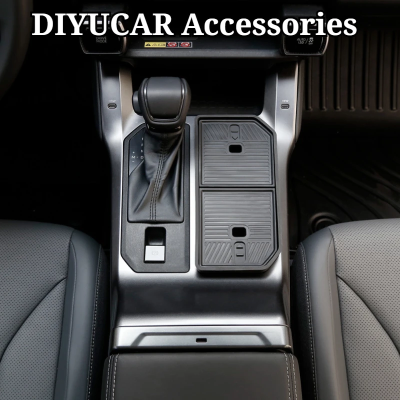 For Toyota Rav4 2026 ABS Black Car Central Control Water Cup Frame Cover Trim Interior Car Accessories LHD