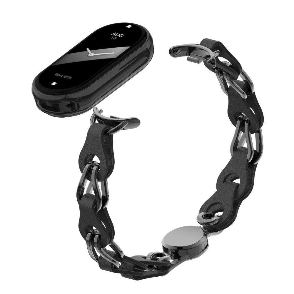 Stainless Steel Strap for Xiaomi Mi Band 8 Magnetic   Buckle Metal Bracelet for Miband 8 NFC Quick Release Replacement Band