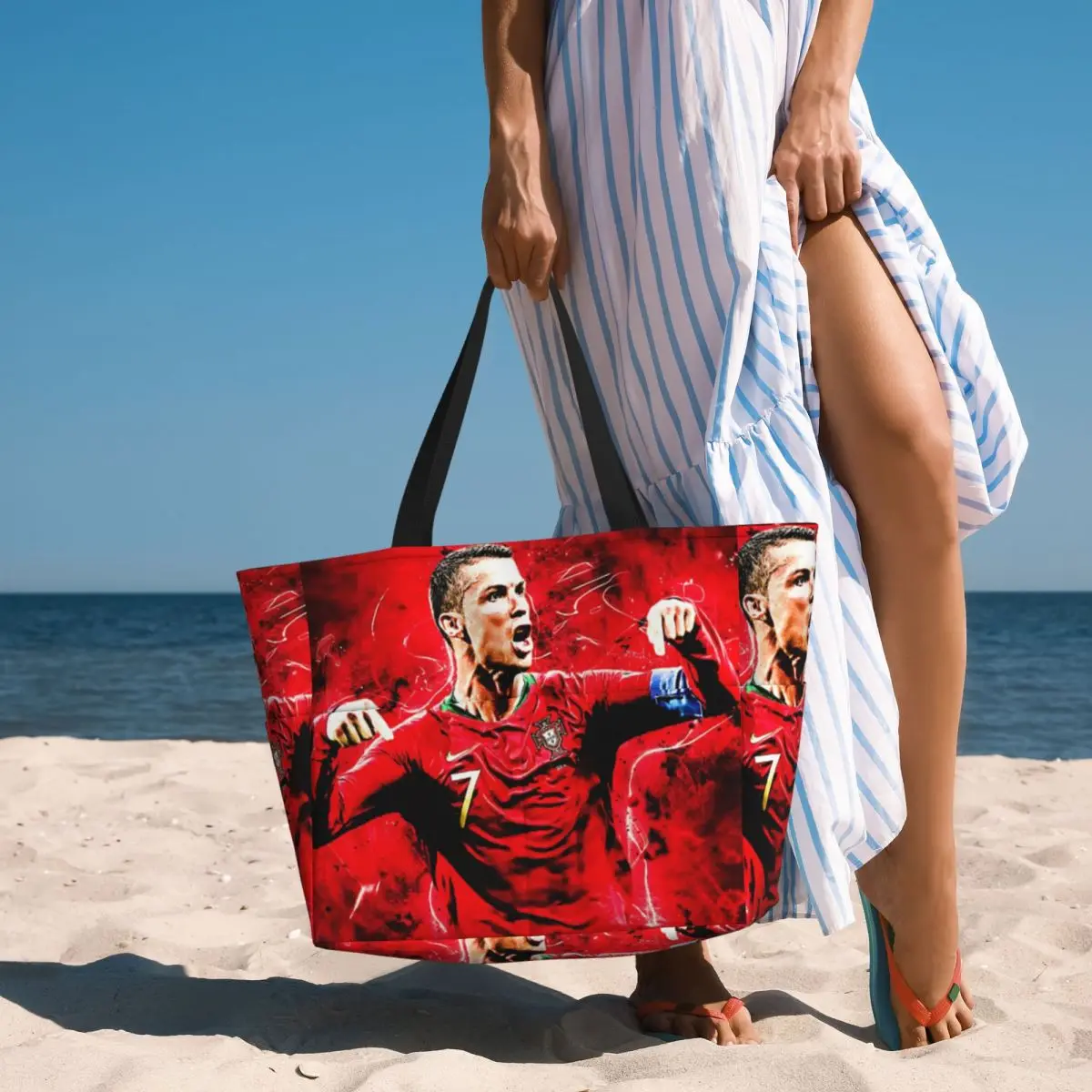 

Cristiano Ronaldo Cr7 Beach Tote Bag Sport Gym Yoga Duffle Large Tote Bag Women Travel Bag Fitness bag