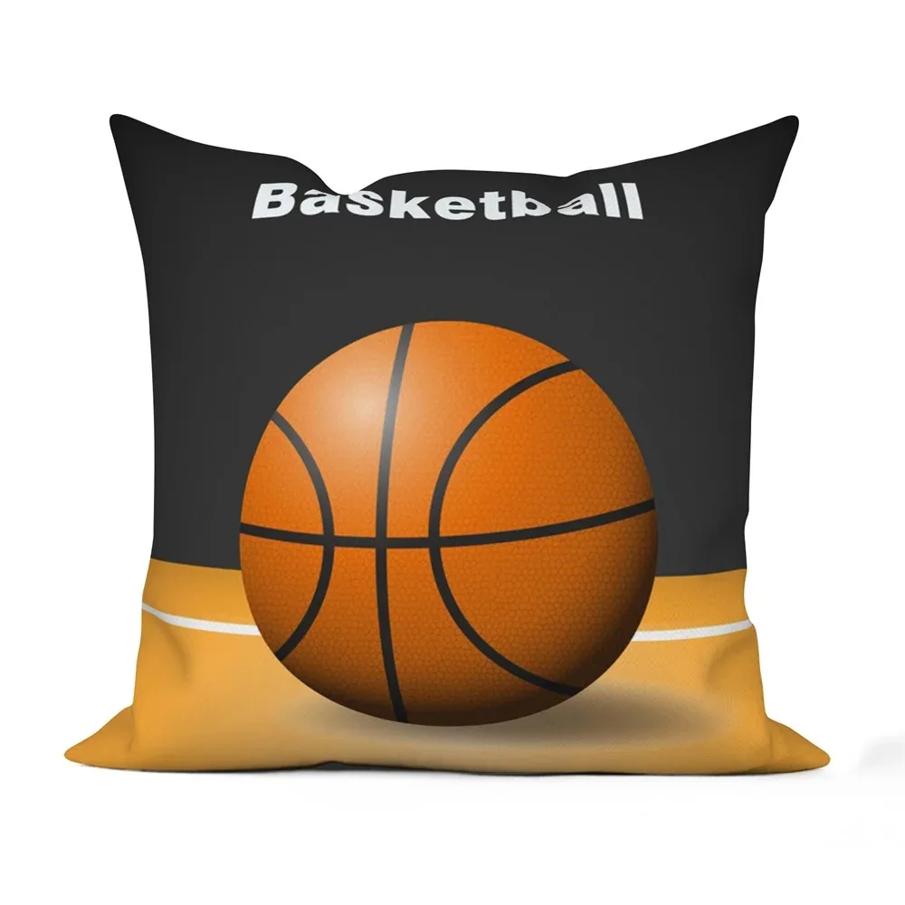 Football Sports Decorative Pillowcases Sofa Cushion Covers Basketball Pillowcases Bedroom Home Car Decoration