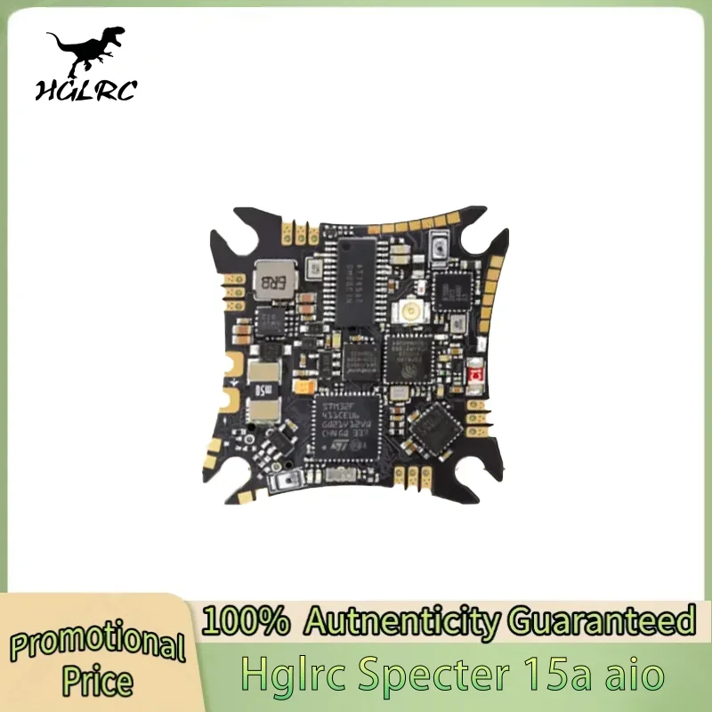 

HGLRC SPECTER 15A AIO MPU6000 F411 Flight Controller Bluejay 15A 4in1 ESC UARTS ELRS 2.4G RX 2-4S 25.5X25.5mm for RC FPV Drones