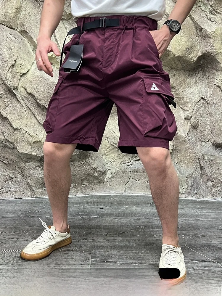 

Мужские повседневные уличные брюки-карго с функциональным поясом на пять точек, летние молодежные активные брюки из нейлона и спандекса, прямого кроя, для работы