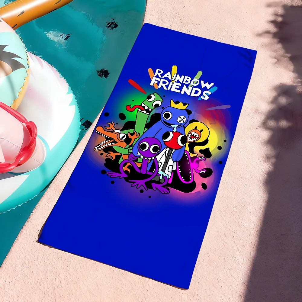 Cartoon R-Rainbow F-Friends Colors Towel Soft Pool Gift For Travel Gym Shower Camping Quick Dry Sports Large Beach Towels