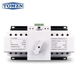 TOMZN 4P 63A 380V MCB type Dual Power Automatic transfer switch ATS