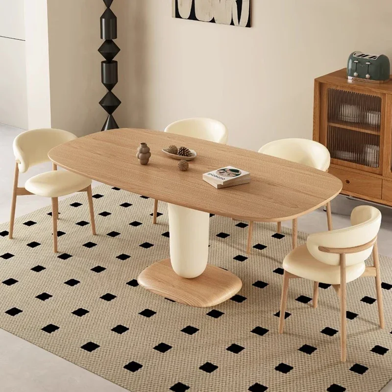 Tavoli da pranzo dal design confortevole Ristorante Tavoli da pranzo ovali semplici in legno per la casa Abiti Mesa Comedor Mobili giapponesi