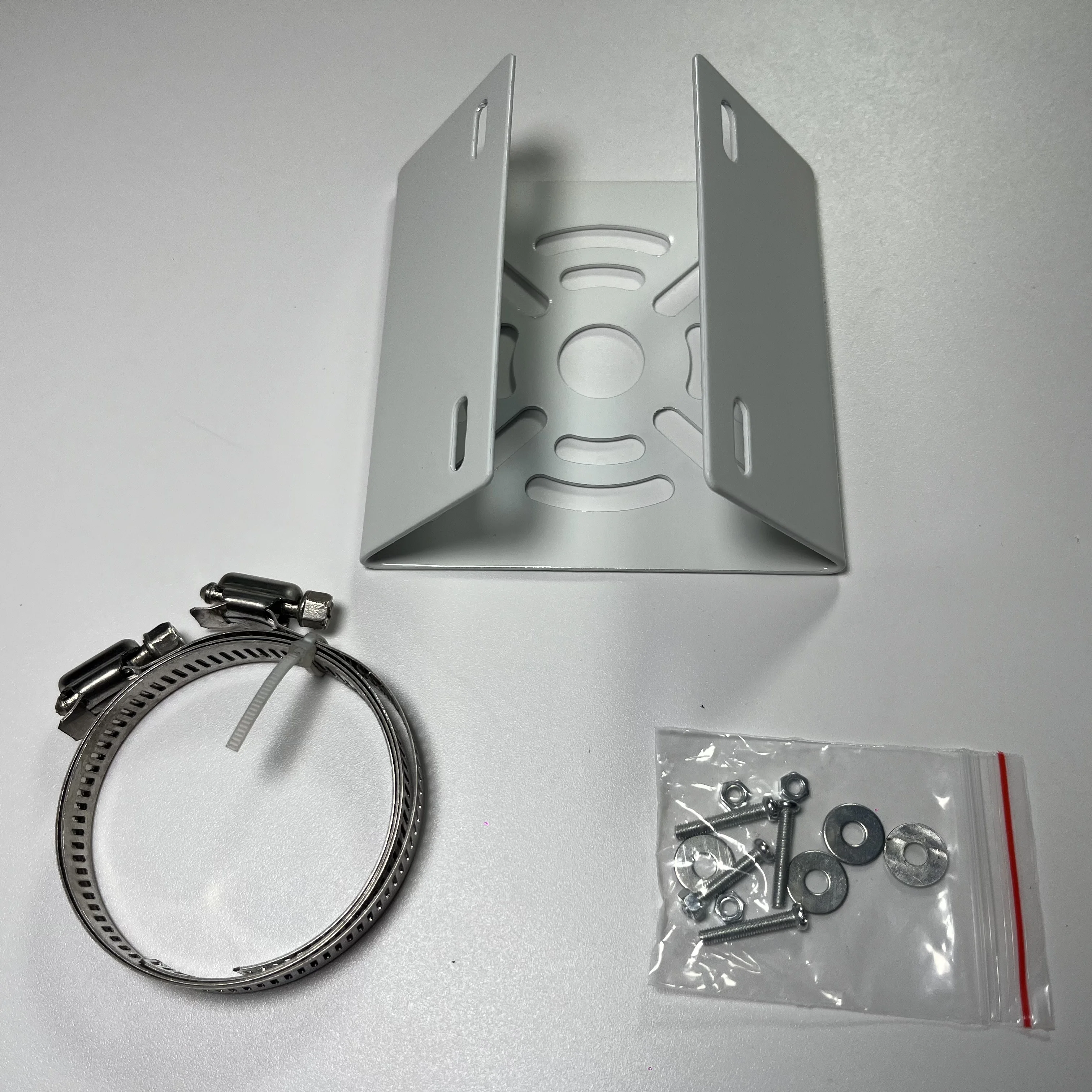 Universal Wall Mounting Bracket with 2 Loops 10cm, Vertical Pole Mount Adapter for CCTV Security Camera PTZ Dome Indoor Outdoor view 6
