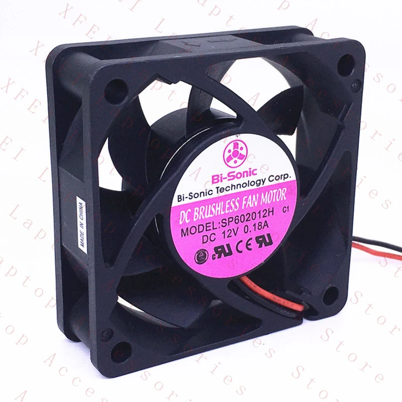 

F 1 PCS New FOR BI-SONIC SP602012H DC12V 0.18A 2-wire cooling fan#QW