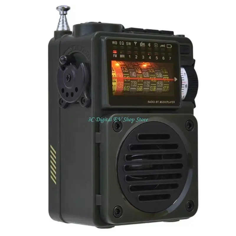 E74D مصغرة راديو النطاق الكامل المحمول FM SW مع مقبس سماعة الأذن