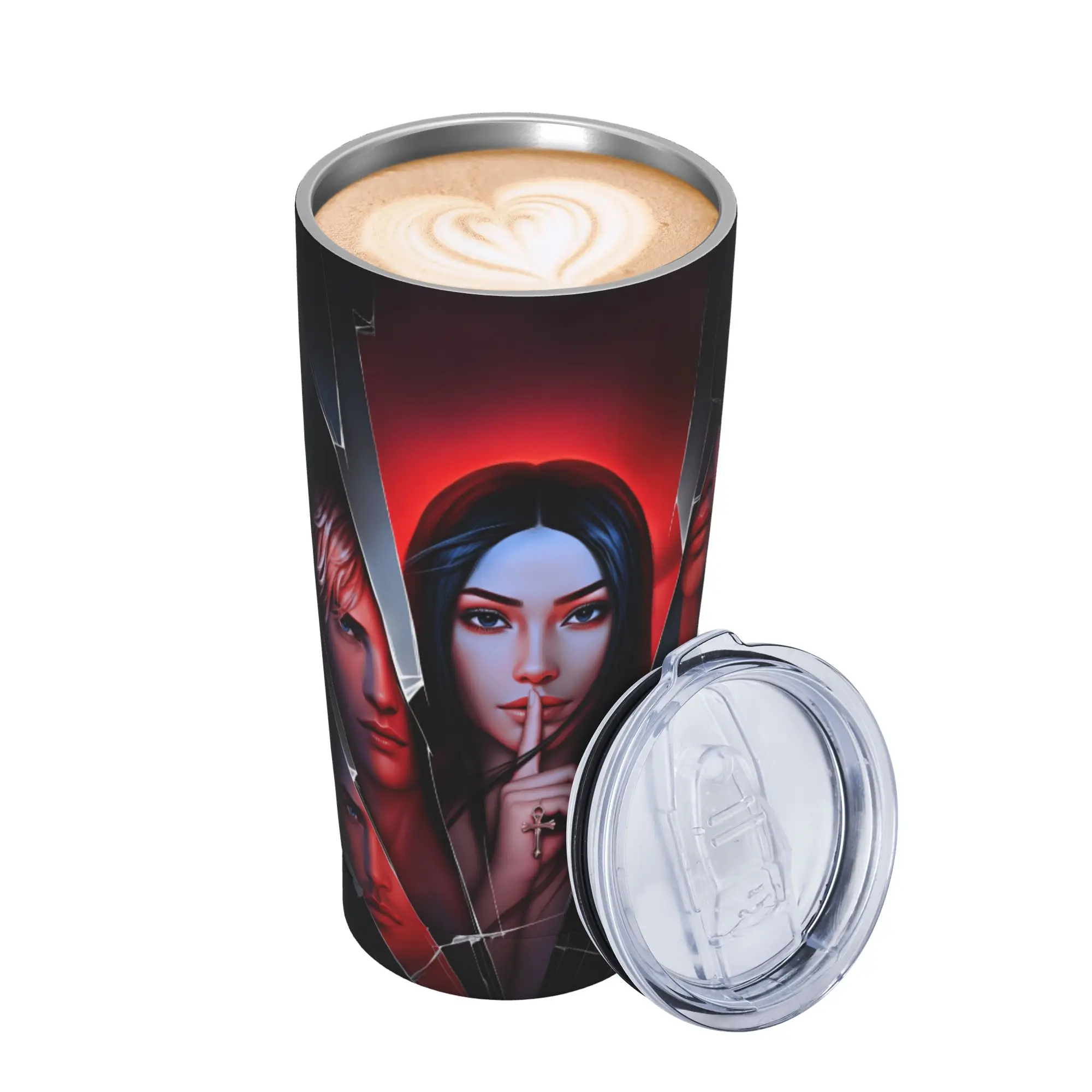 Stainless Steel Tumbler Game Romance Clubs Thermal Mug  Leakproof Cold and Hot Car Mugs Beach Graphic Water Bottle