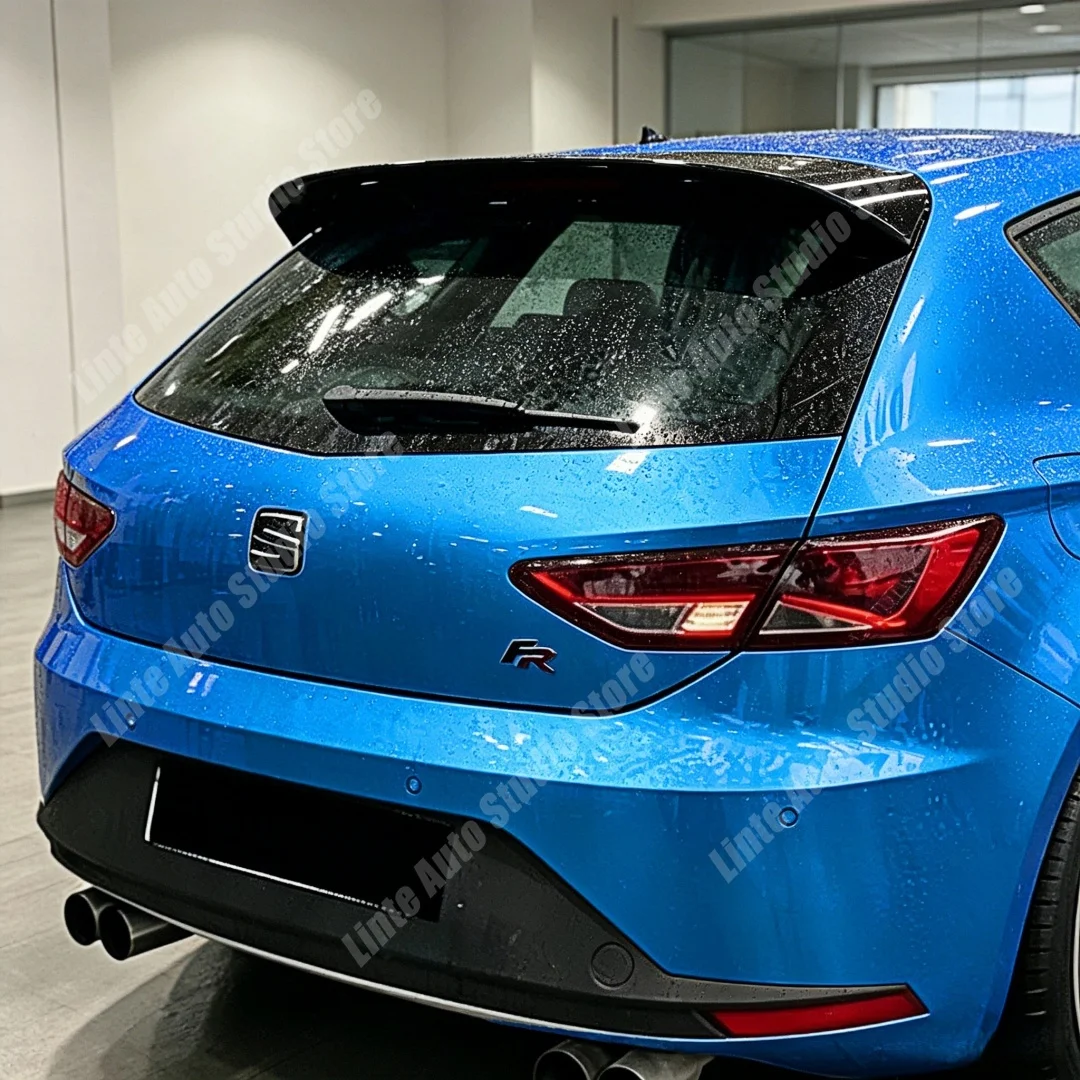 Задний спойлер (антикрыло) для Seat Leon MK3 SC 5F5 TSI TDI Standard 2-Door 2012-2020, глянцевый черный, для крышки багажника, внешняя модификация