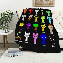 Sprunki Incredibox Game Blanket Plush Nap Sofa rug for Living Room Warm Office Bedroom Birthday Home Travel Kid Gifts