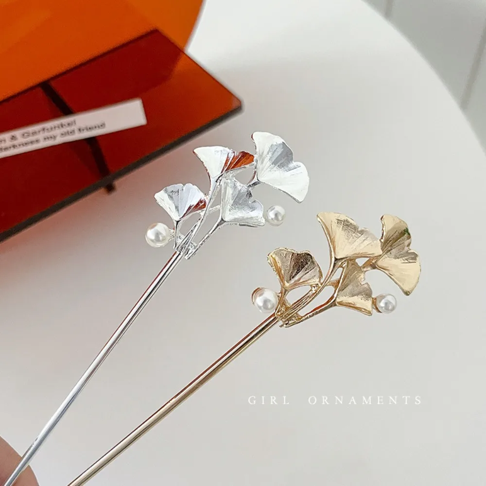 Ginkgo Leaf Hair Sticks for Women Vintage Chinese Style Hairpins Female Chopsticks Headdress Jewelry Hair Accessories