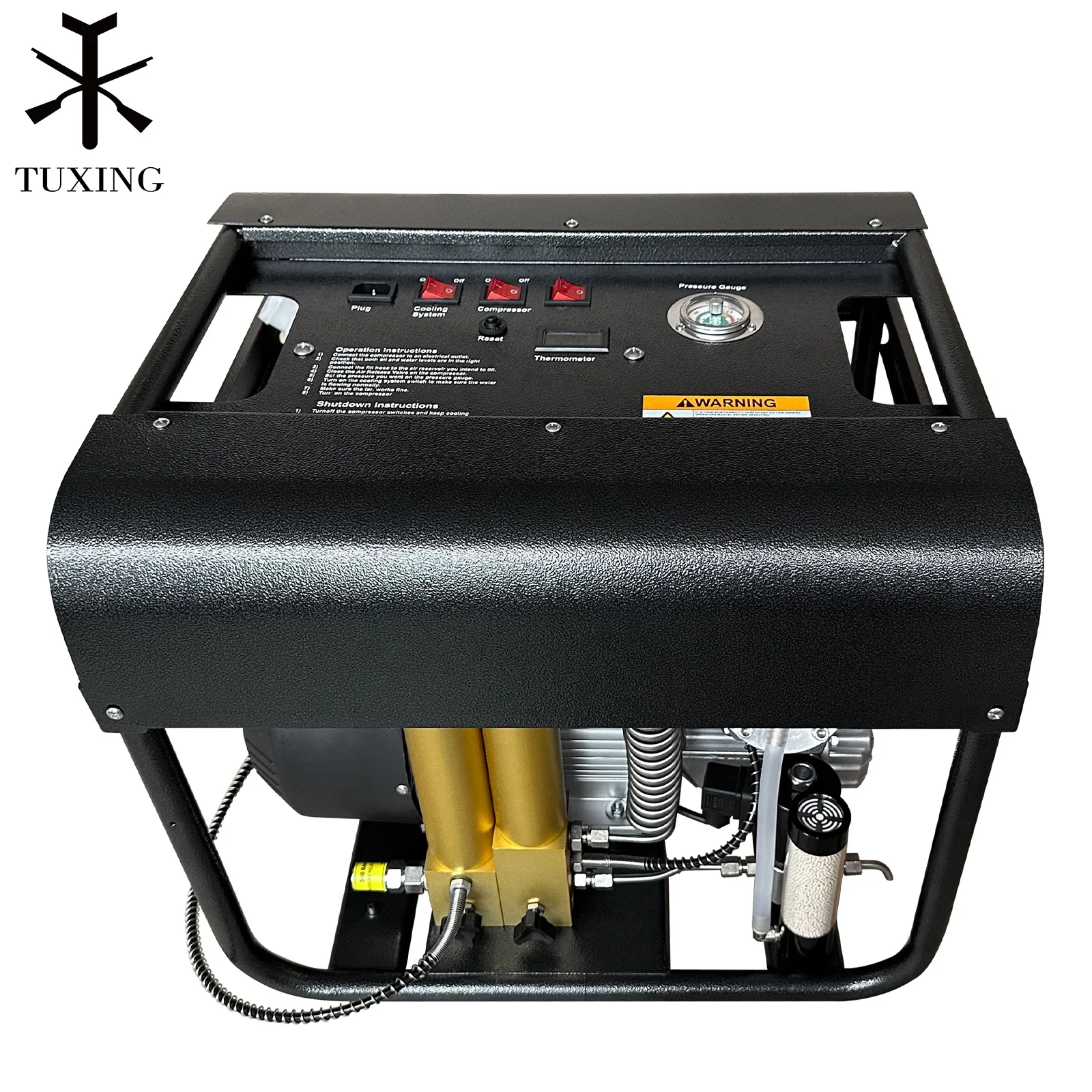 Safety High Pressure 300 Bar 4500psi 30mpa 220v  Auto Purge Double Cylinder  Game Electric Air Compressor