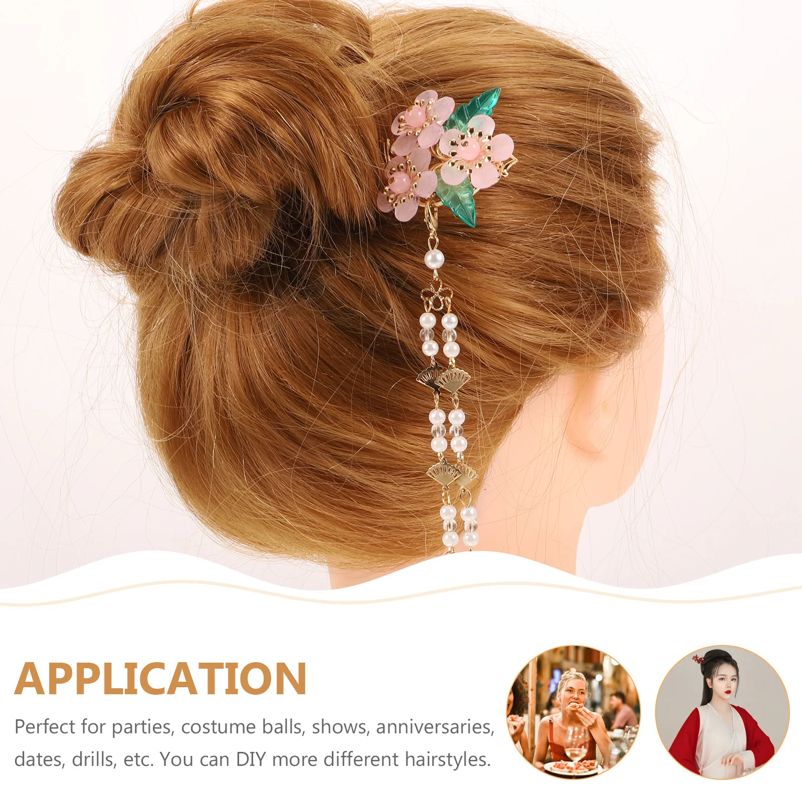 

Dangle Tassel Stick Chinese Traditional Hanfu Hair Accessories Long Hair Bun Holder Wedding Party Jewelry