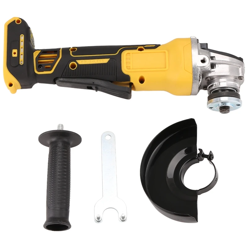 125Mm Brushless Angle Grinder For Dewalt 18V 20V Battery Cordless Grinding Machine Cutting Woodworking Tool (No Battery)