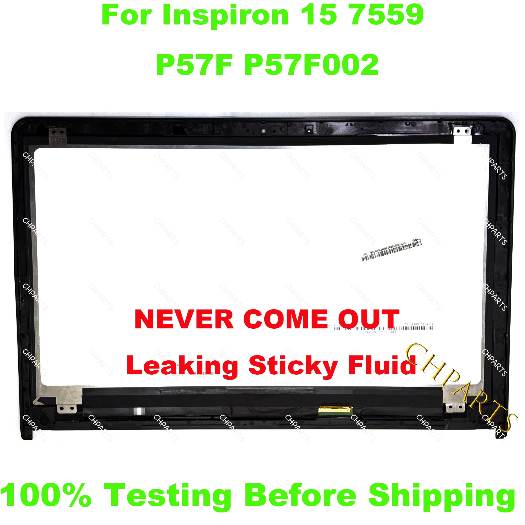 

15.6" UHD 4K 3840*2160 For dell Inspiron 15 7559 P57F P57F002 LCD Touch Screen Digitizer Display Replacement Assembly with Frame