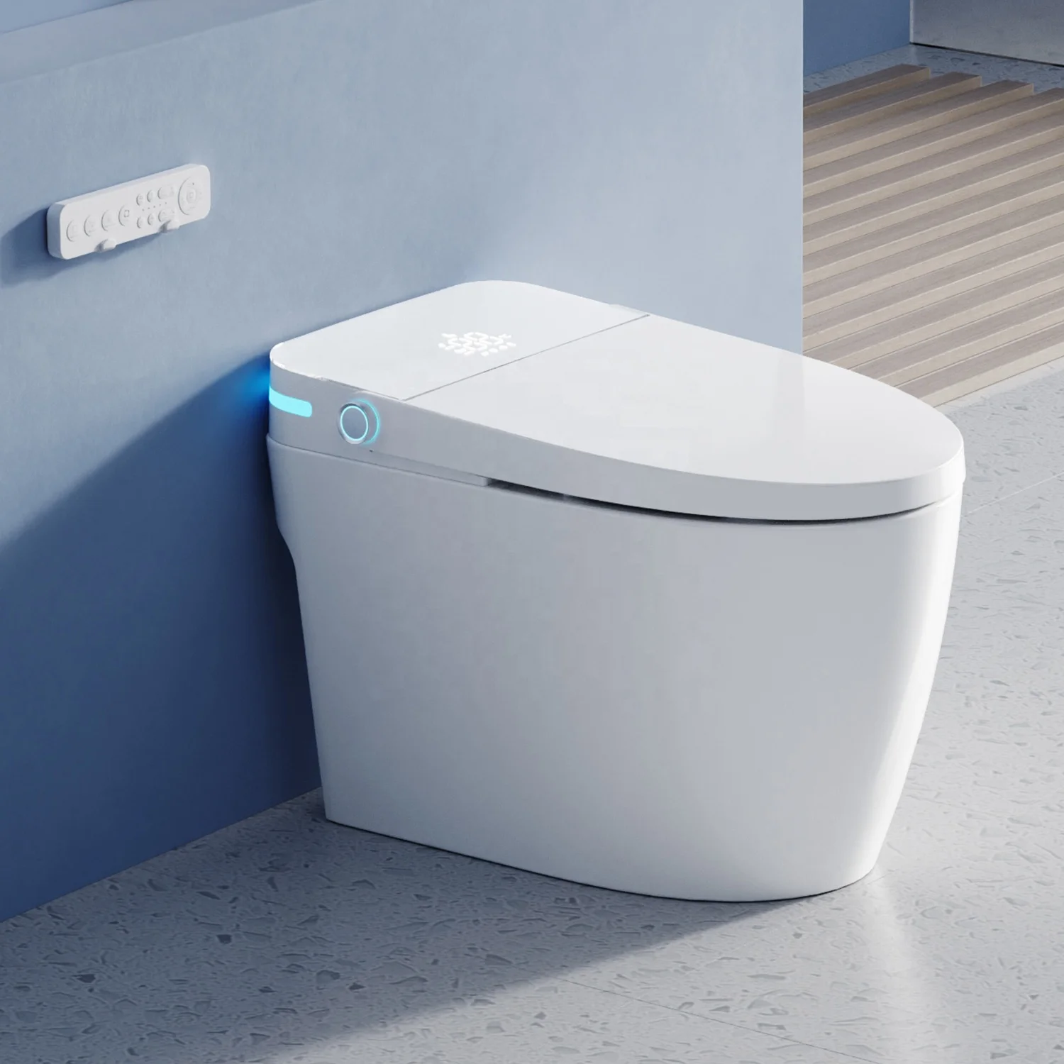 

2024 Luxury CUPC Certified Bathroom Electric Bidet Sanitary Wc Toilet Bowl Automatic Adjustment Intelligent Smart Toilet