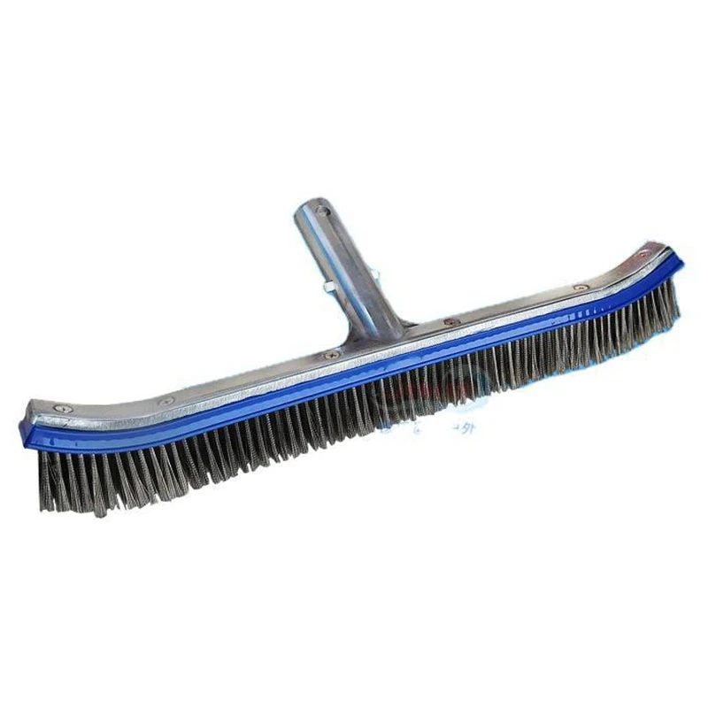 

18 Inch Stainless Steel Swimming Pool Brush With Small Brush For Cleaning Walls, Tiles & Floors