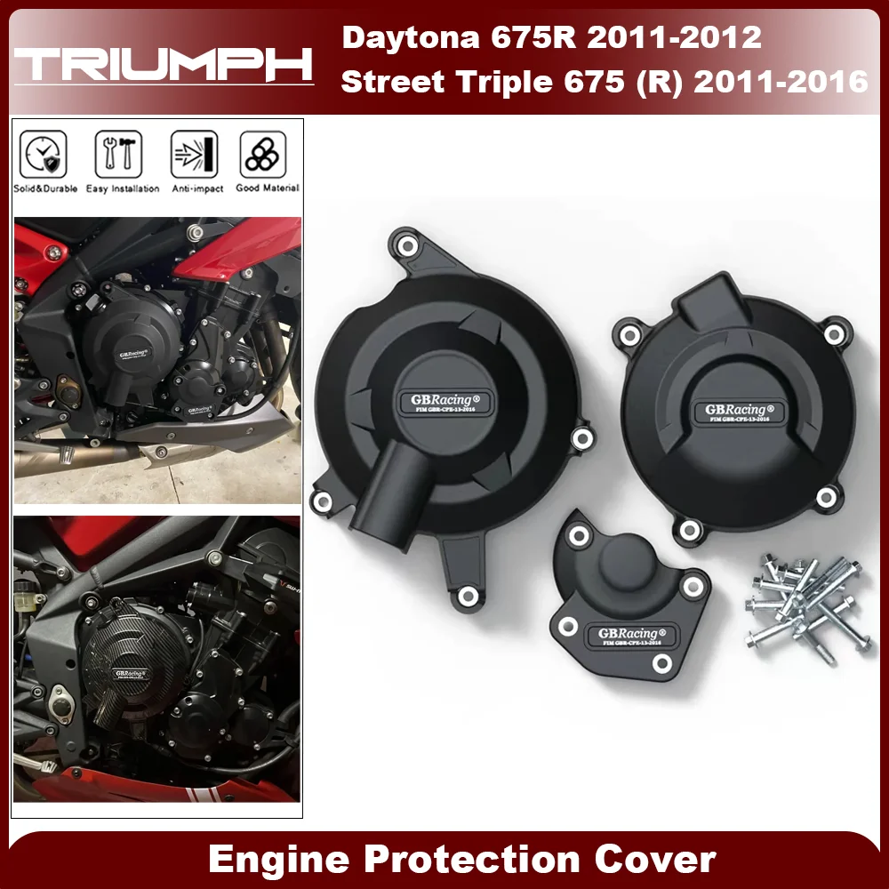 For Triumph Daytona 675R 2011-2012 Street Triple 675 (R) 2011-2016 GB Racing Motorcycle Engine Protect Cover Clutch Protection