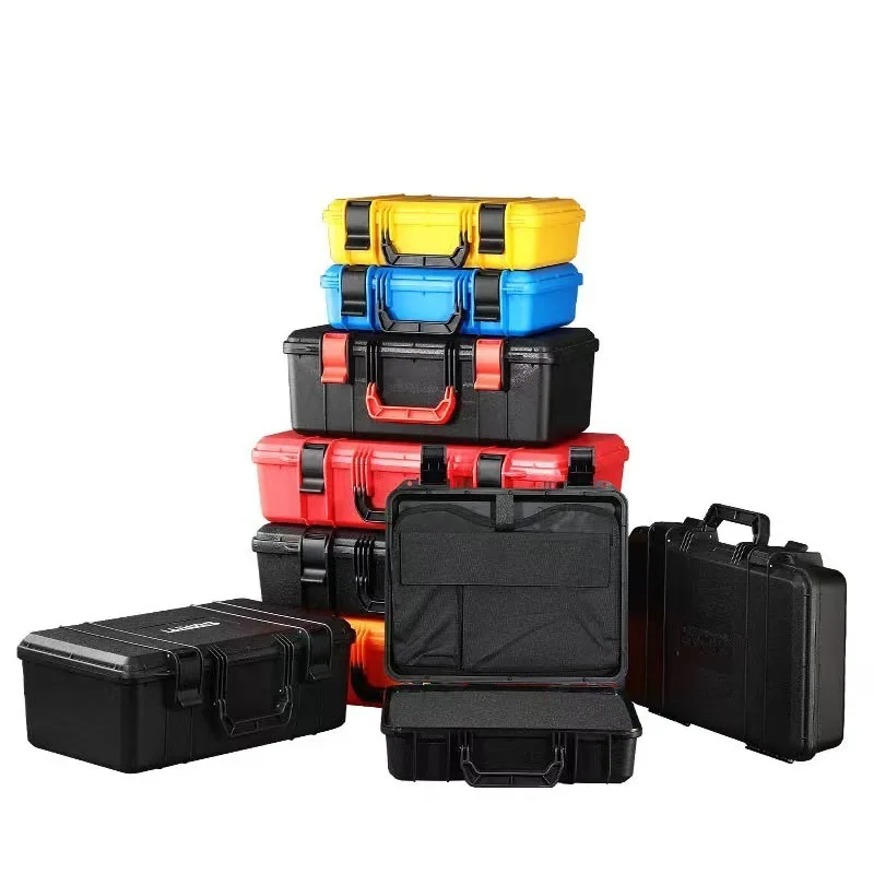 

35x27cm Portable Suitcase Plastic Toolbox Thickened Hard Case Equipment Hardware Large-capacity Instrument Storage Box With Foam
