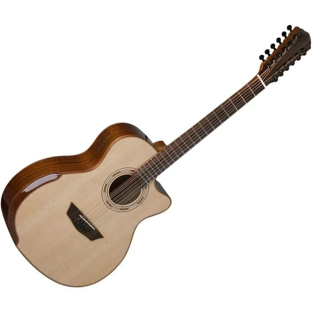 Comfort Series 12 String Acoustic Electric Guitar Right, Natural ,Children's Day Gift, Deluxe Birthday Gifts Children for Guests image 2