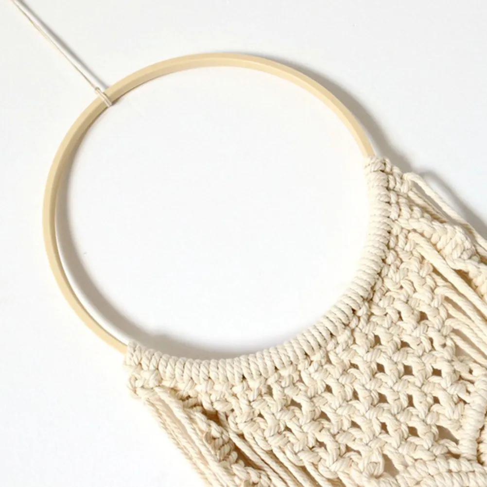 

10Pcs 23Cm Diameter Bamboo Dreamcatcher Rings Smooth Round DIY Craft Tools for Wall Hanging Mandalas Dreamcatcher Accessories