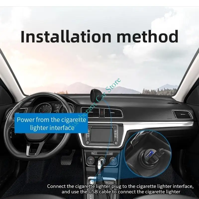 Plugs & Play Vehicle HUD Monitor Heads Up Display Suitable for OBD2 EOBD Protocols for Accurate Speed & RPM Readings