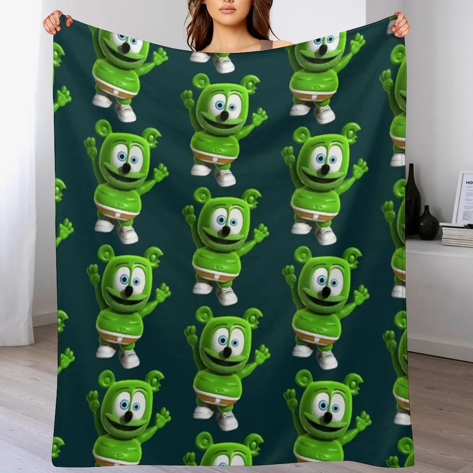 

the gummy bear song Throw Blanket Cute Moving Flannels Blankets For Baby Blankets