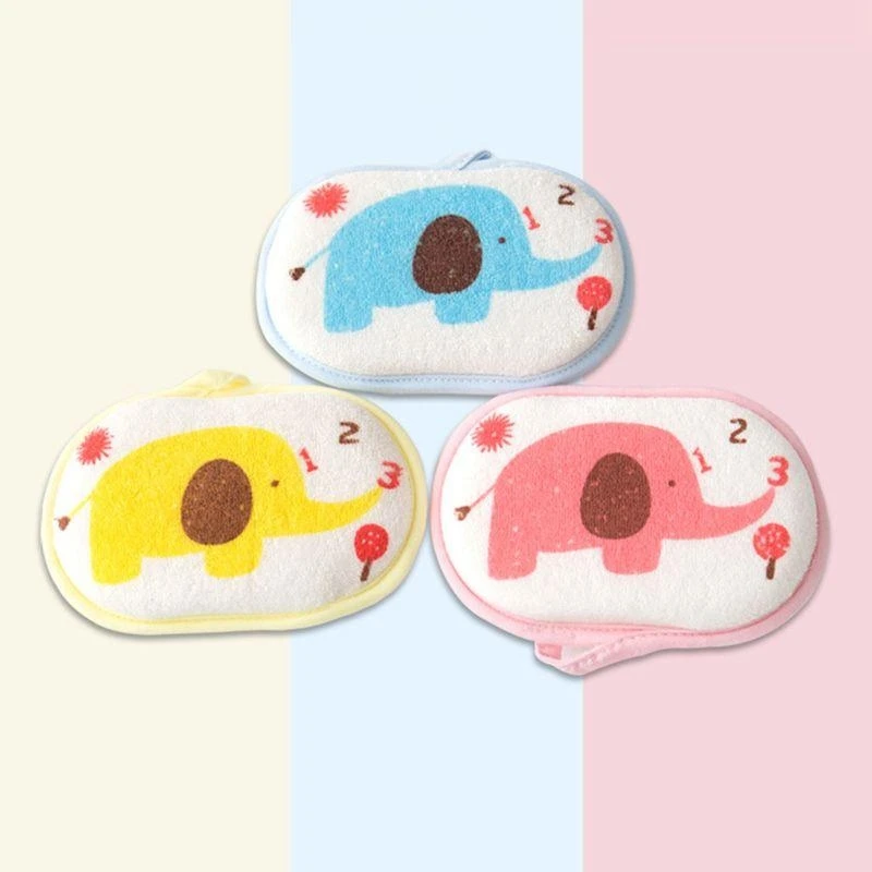 J15U Infant Towel Shower Soft Sponge Cleaning Tool Baby Child Rubbing Body Wash Brush Bath Accessories