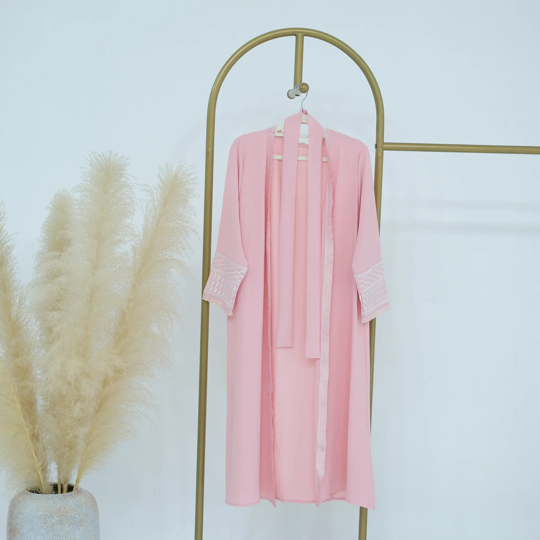 

Абая с вышивкой для мусульманских детей, детская одежда для девочек, исламское кимоно, кардиган, Дубай, Абая, Турция, кафтан, халат в Саудовской Аравии, платье