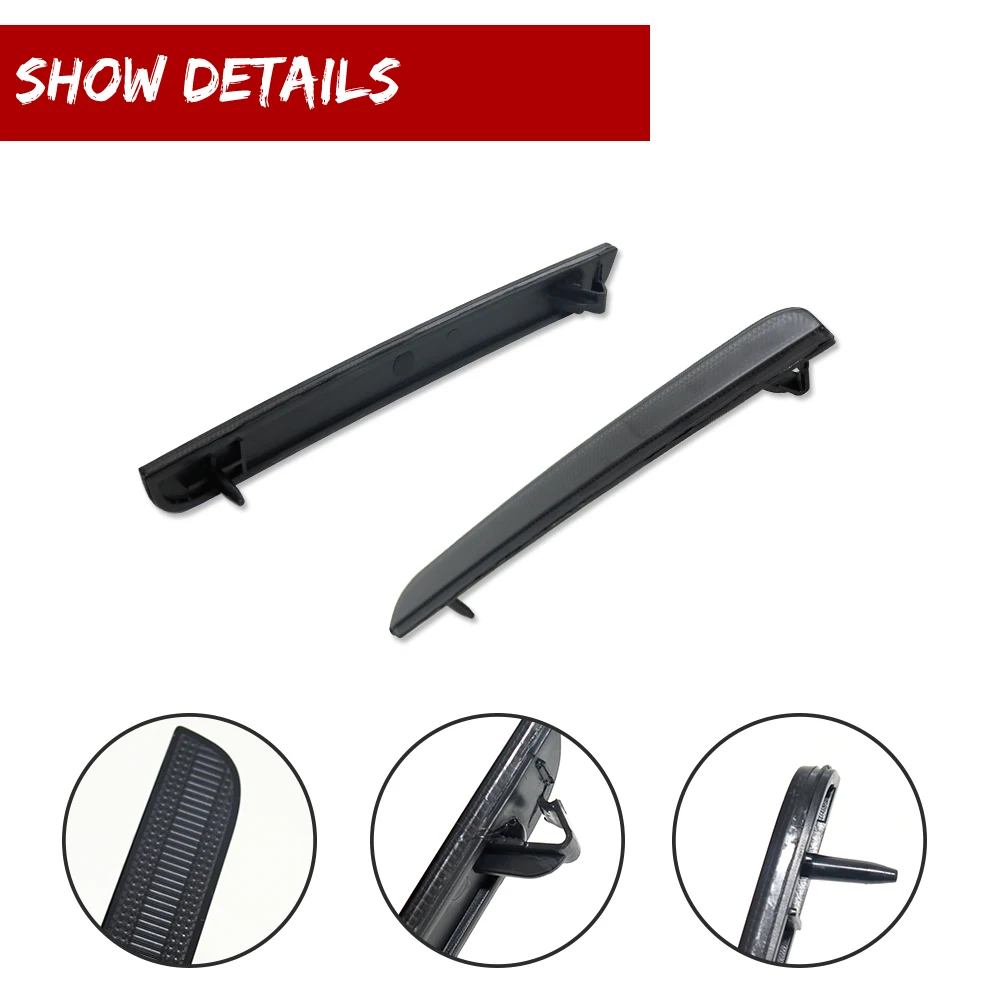 Smoked Lens Rear Bumper Reflector Light Tail Light Shell Housings For 2015-2022 Dodge Challenger, No Bulb / Socket