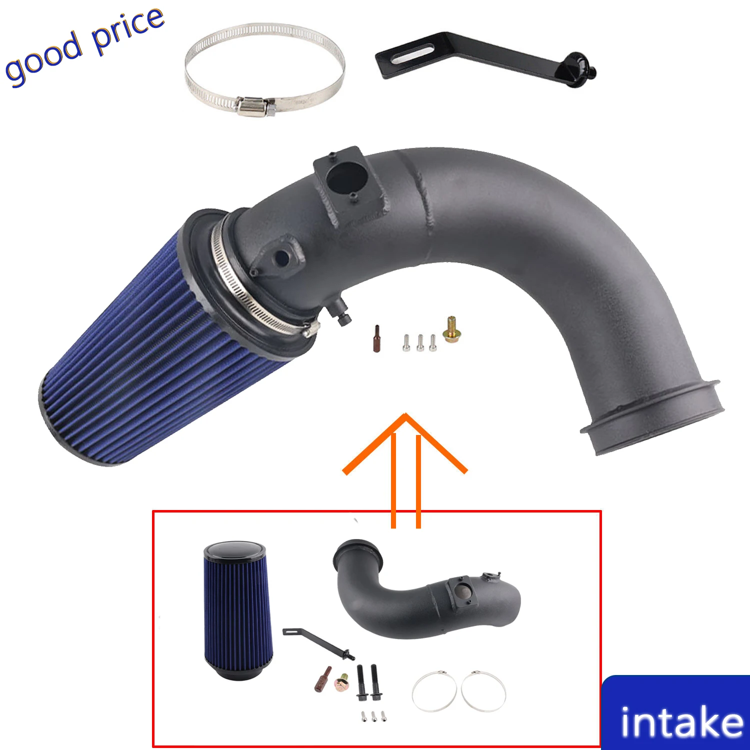 Car Cold Air Intake Kit w/ Filter for 2007-2012 DODGE RAM 2500 3500 6.7L Cummins Diesel