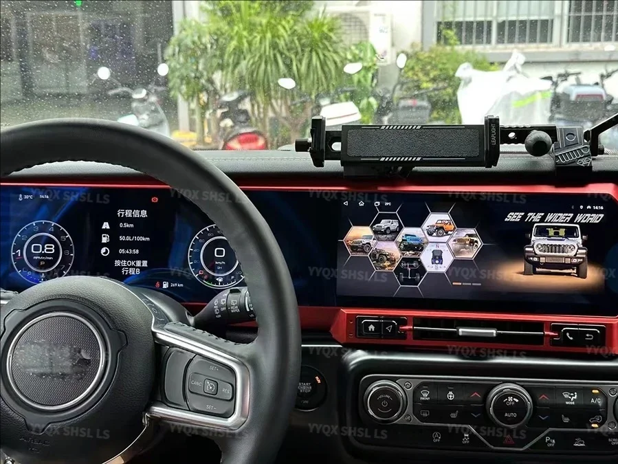 ل جيب رانجلر JL المصارع J-MAX أندرويد راديو السيارة الوسائط المتعددة مشغل فيديو لاسلكي Carplay Autoradio ستيريو لتحديد المواقع نافي رئيس #5