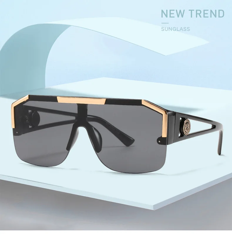 Generic Lunettes de soleil carrées de luxe polygone 2025 pour hommes
