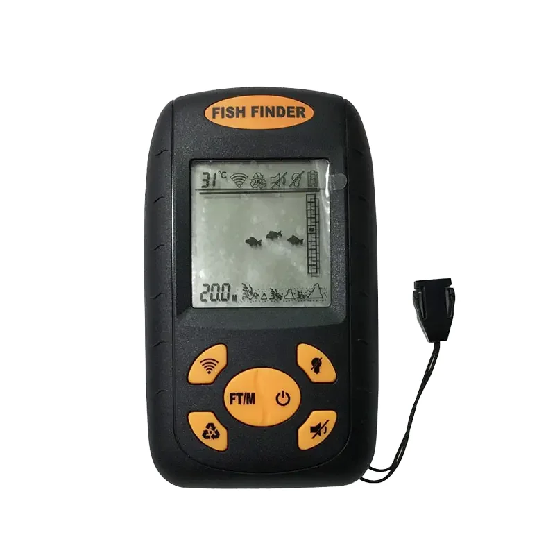 

2025Wireless Portable Fish Detector with LCD Screen Transducer Luck Sonar Fish Finder Alarm Fishing Finder Echo Sounder