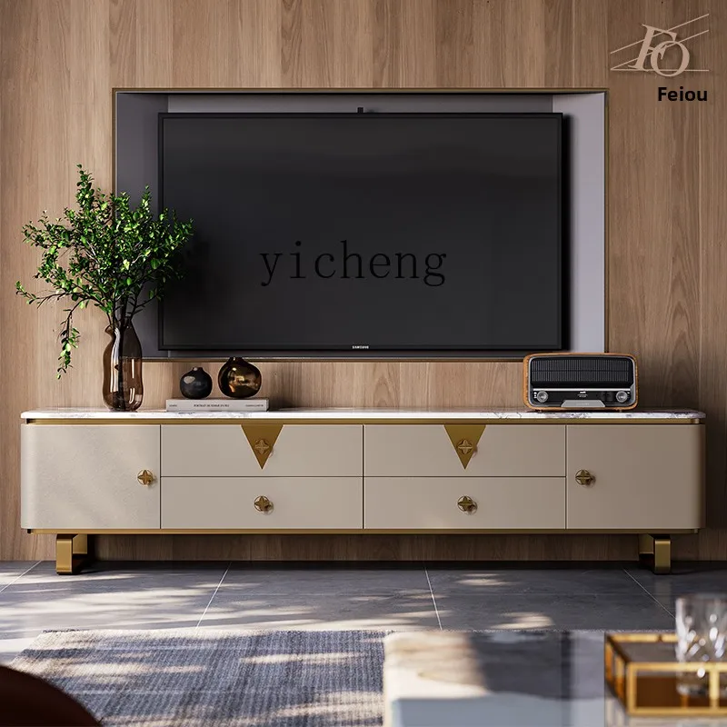 

LX TV Cabinet Living Room Villa Large Flat Modern Marble Floor Cabinet