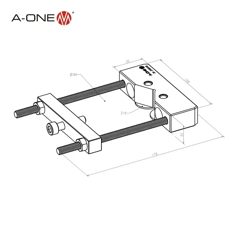 stainless steel wire cut clamping prism holder for cylindrical workpiece 3A-200048