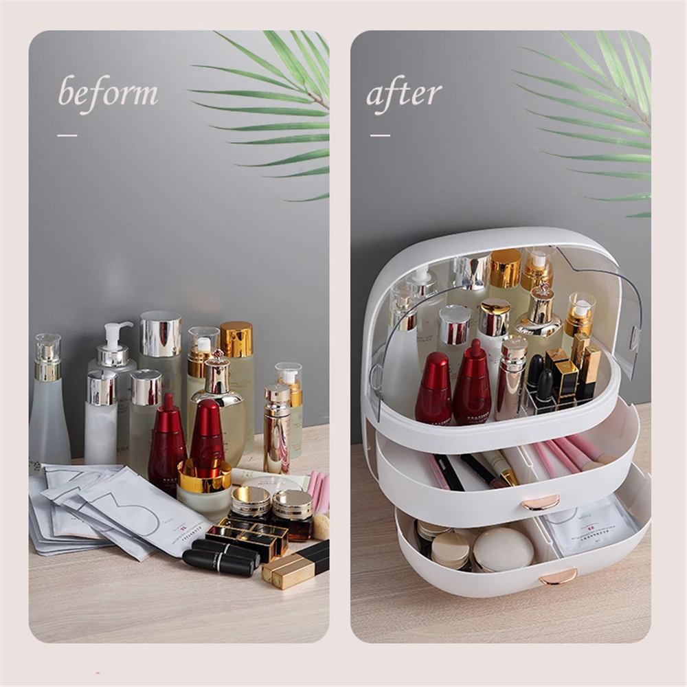 Makeup Container Polish Box Desktop Storage Organizer Makeup Drawer Large Box Cosmetic Capacity Storage Nail Jewelry