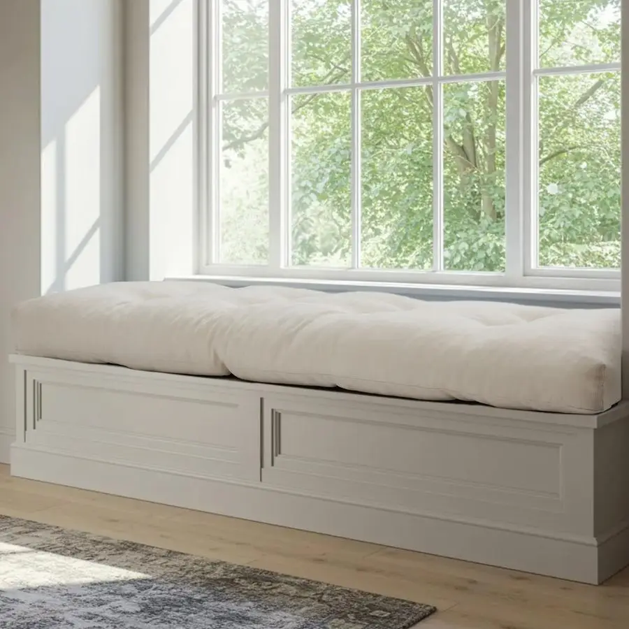 

Inch Bench Cushions for Indoor Furniture, Super Soft Rectangle Bench seat Cushion Pad with NonSlip Bottom, Waterproof Bench Pad