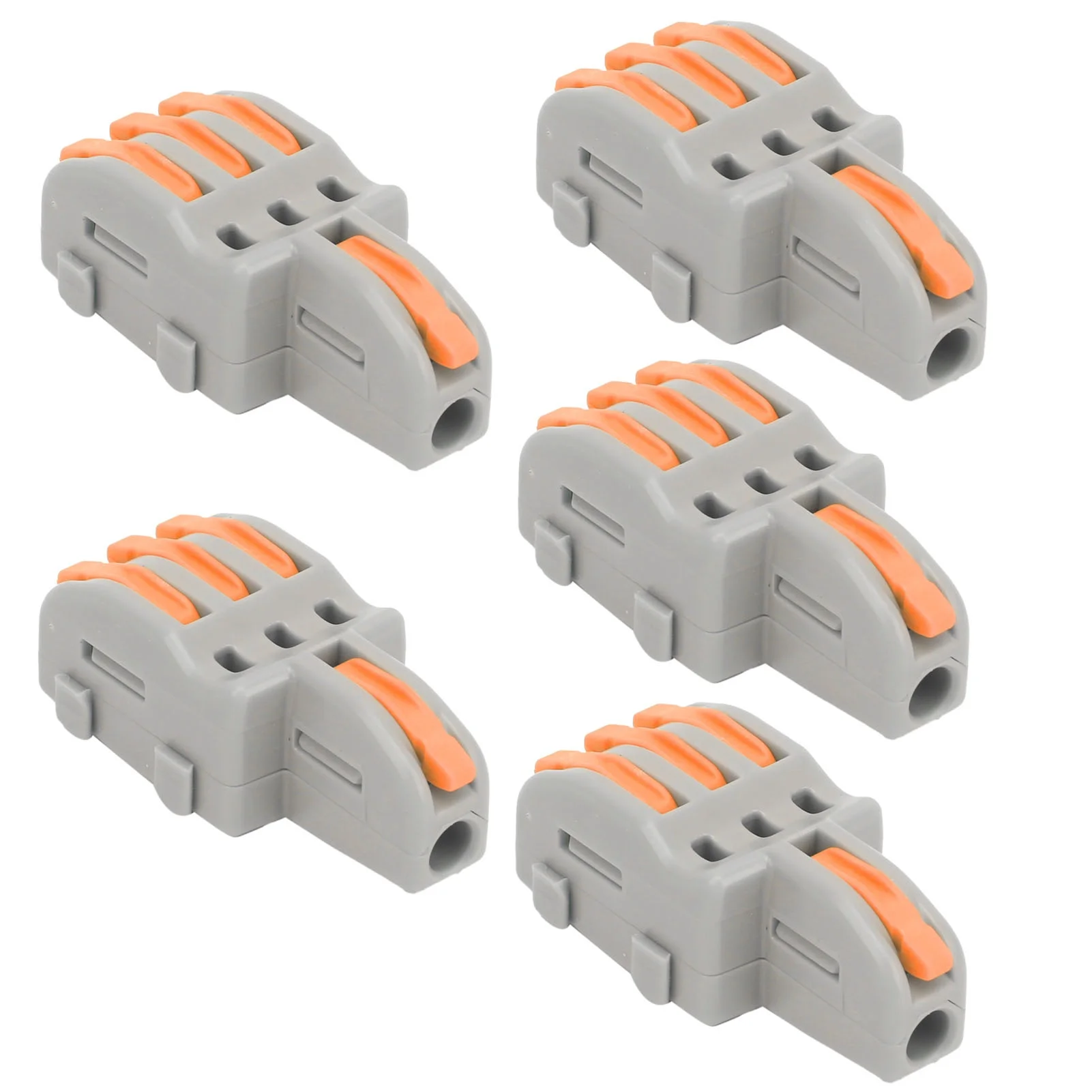 20Pcs SPLF13 Quick Connectors 1 in 3 out TTap Wire Splitter for Lighting Motors 250V(Orange )
