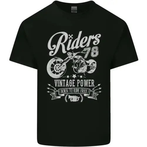 Fahrer 78 Motorrad Biker Herren Baumwolle T-Shirt